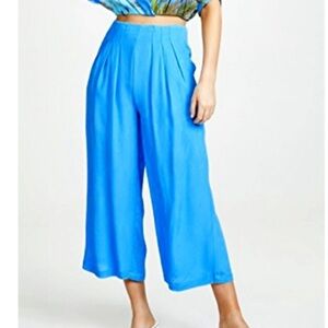 J.O.A Like New Summer Women's Wide Leg Capris with Pockets - Size Small in Blue